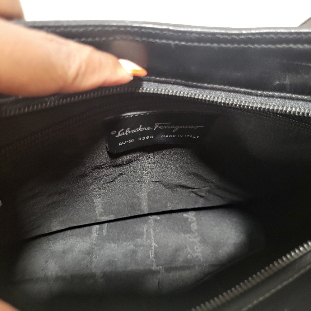 Like New condition Ferragamo Shoulder Bag Black Nylon - Picture 8 of 14